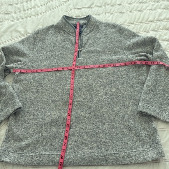Catalina 1/4 Zip Pullover Fleece Heather Grey Size XL 16/18 100% Spun Polyester - Picture 7 of 9